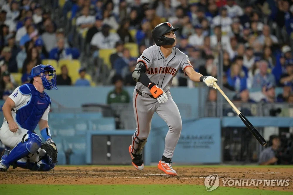13일(한국시간) 2타점 적시타를 친 샌프란시스코 자이언츠 이정후