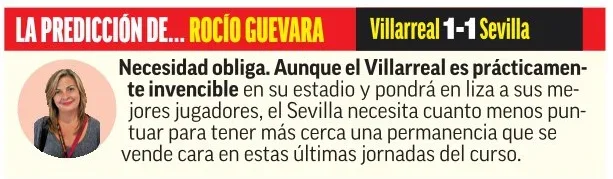 PREDICCIÓNVILLARREALSFC
